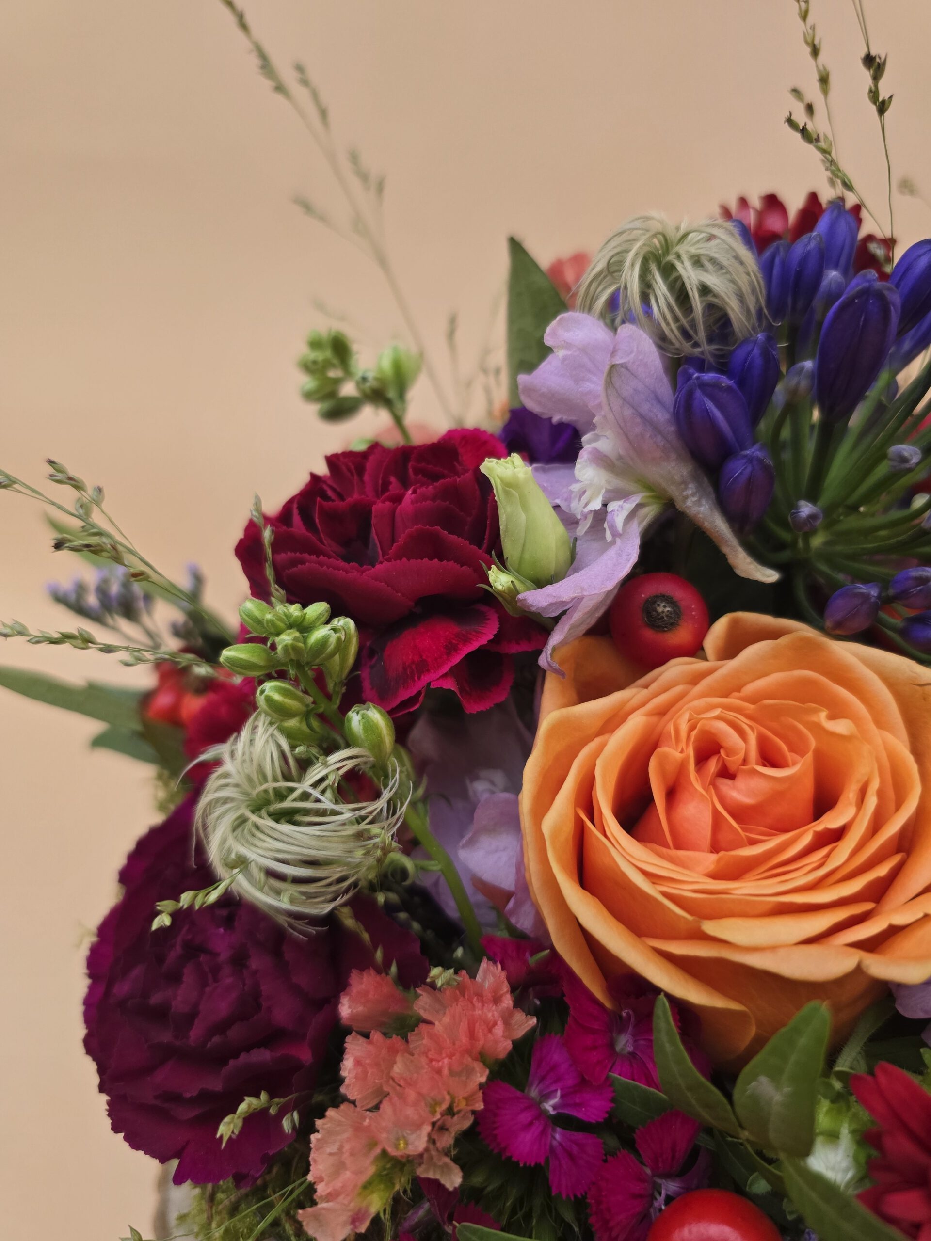 bloementaart inclusief houtschijf - Afbeelding 3