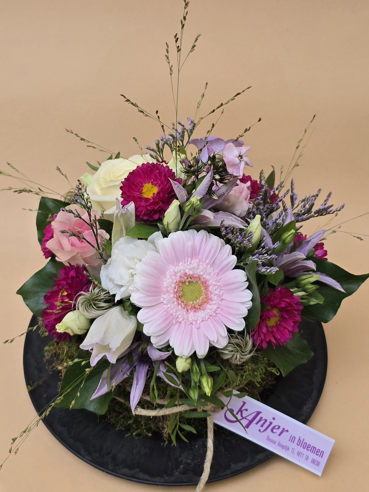 bloementaart inclusief onderbord antraciet - Afbeelding 4