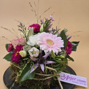 bloementaart inclusief onderbord antraciet