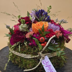 bloementaart inclusief onderbord antraciet