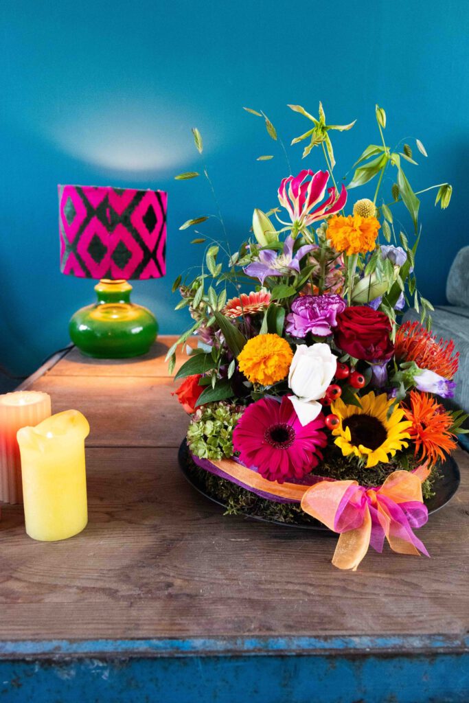 kAnjer bloemenexplosie taart
